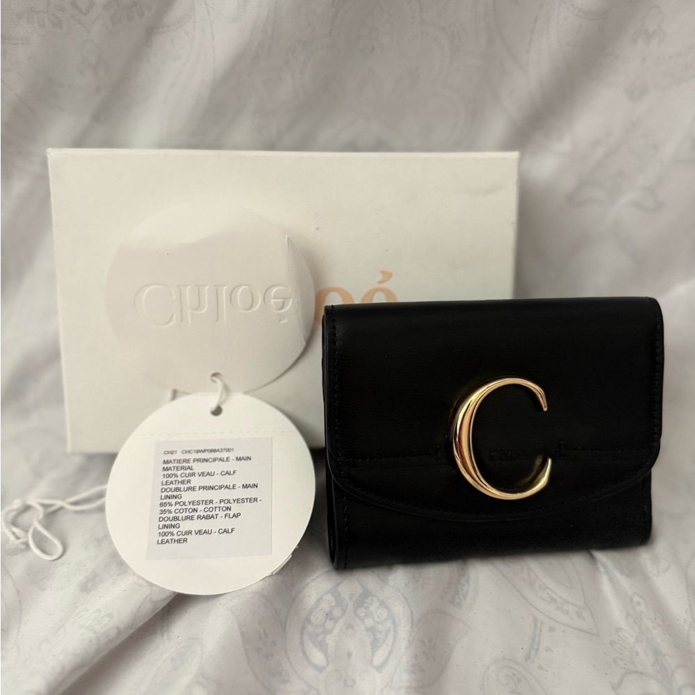 Chloe Black Leather Wallet